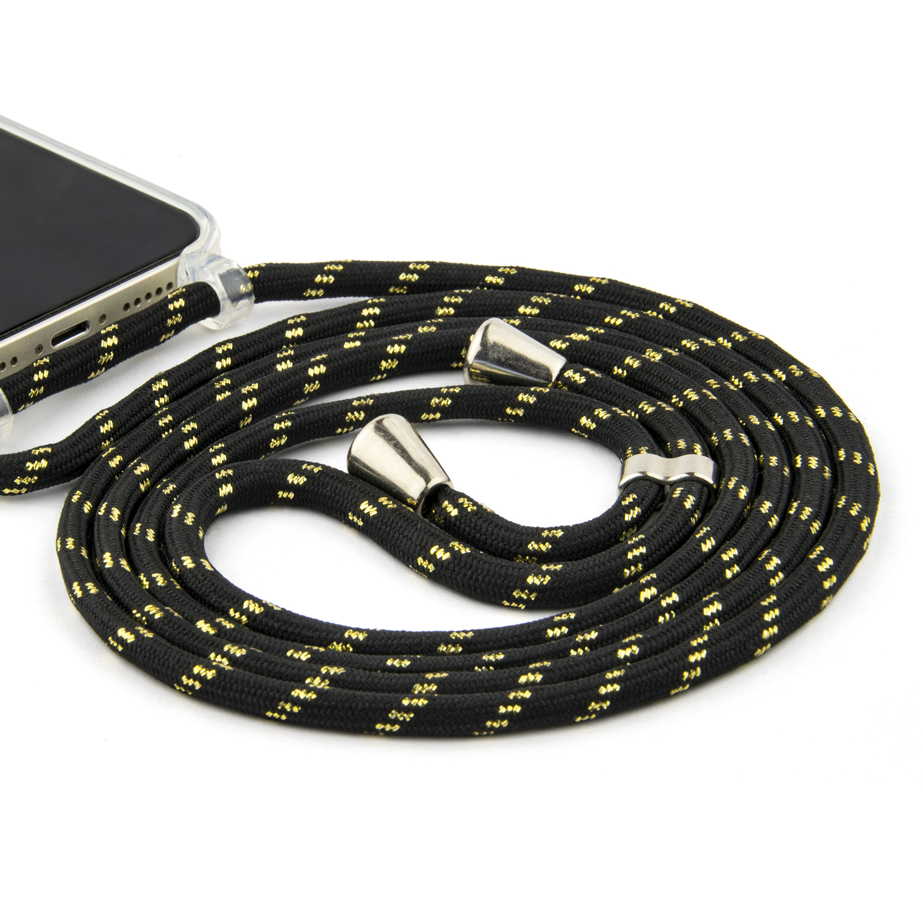 Cord for Crossbody case black and gold
